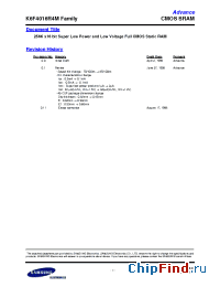 Datasheet K6F4016R4M-I manufacturer Samsung