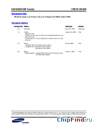 Datasheet K6F8008V2M-RF70 manufacturer Samsung