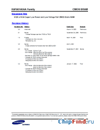 Datasheet K6F8016U6A-F manufacturer Samsung