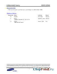 Datasheet K6F8016U6D-FF70 manufacturer Samsung