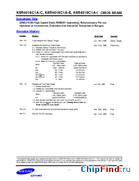 Datasheet K6R4016C1A-I manufacturer Samsung