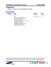 Datasheet K6T0808U1D-GD85 manufacturer Samsung