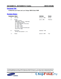 Datasheet K6T4008U1C-F manufacturer Samsung