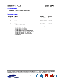 Datasheet K6X0808T1D-NF85 manufacturer Samsung