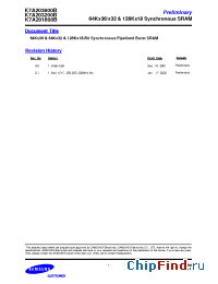 Datasheet K7A201800B manufacturer Samsung