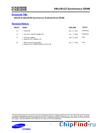 Datasheet K7A203600B-QCI14 manufacturer Samsung