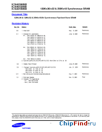 Datasheet K7A401809B-QI30 manufacturer Samsung