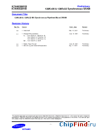 Datasheet K7A403201B-QC16 manufacturer Samsung