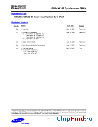 Datasheet K7A403601B-QI16 manufacturer Samsung