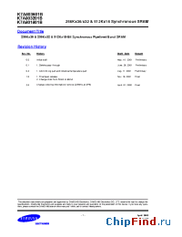 Datasheet K7A801801B-QC14 manufacturer Samsung