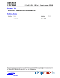 Datasheet K7B201825B-QC75 manufacturer Samsung