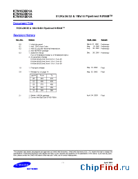 Datasheet K7N161801A-FC25 manufacturer Samsung