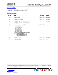 Datasheet K7N161801M manufacturer Samsung