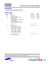 Datasheet K7N161845A-FC20 manufacturer Samsung