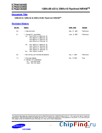 Datasheet K7N401809B-QC22 manufacturer Samsung