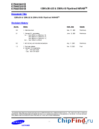 Datasheet K7N403201B-QI13 manufacturer Samsung