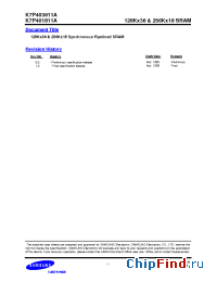 Datasheet K7P401811A-H27 manufacturer Samsung