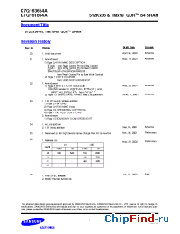 Datasheet K7Q161854A-FC13 manufacturer Samsung
