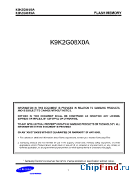 Datasheet K9K2G08U0A-F manufacturer Samsung