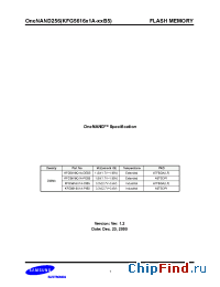 Datasheet KFG5616Q1A-DEB5/B6 manufacturer Samsung