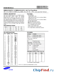 Datasheet KMM332V410CS manufacturer Samsung