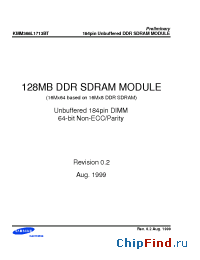 Datasheet KMM368L1713BT manufacturer Samsung