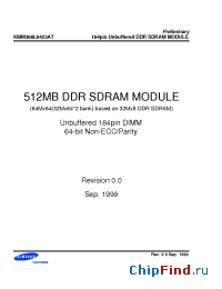 Datasheet KMM368L6423AT-GY manufacturer Samsung