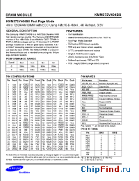 Datasheet KMM372V404BS manufacturer Samsung