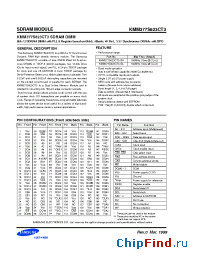 Datasheet KMM377S823CT3-GH manufacturer Samsung