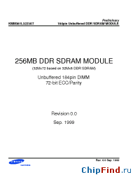 Datasheet KMM381L3223AT-GY manufacturer Samsung