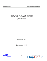 Datasheet KMM5322200C2W manufacturer Samsung