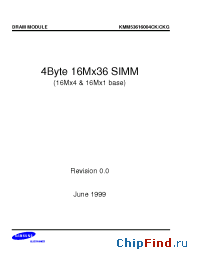 Datasheet KMM53616004CK manufacturer Samsung