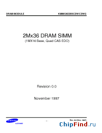 Datasheet KMM5362205C2WG manufacturer Samsung