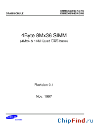 Datasheet KMM5368103CKG manufacturer Samsung