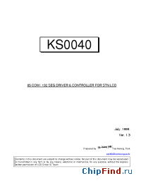 Datasheet KS0040 manufacturer Samsung