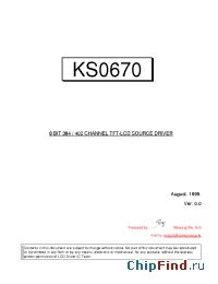Datasheet KS0670 manufacturer Samsung