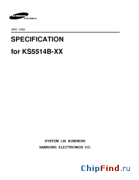 Datasheet KS5514B-16 manufacturer Samsung