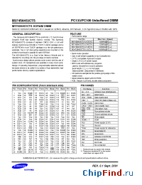 Datasheet M347S6453CTS-C1H manufacturer Samsung