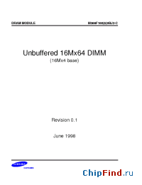 Datasheet M366F1600BJ2-C manufacturer Samsung
