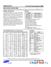 Datasheet M366S1623ETS-C1L manufacturer Samsung