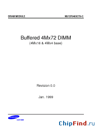 Datasheet M372F0405CT0-C manufacturer Samsung