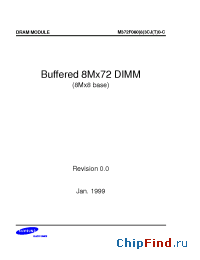 Datasheet M372F0803CJ0-C manufacturer Samsung