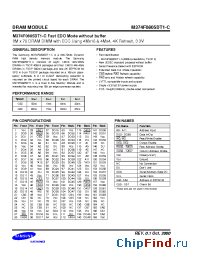 Datasheet M374F0805DT1-C manufacturer Samsung