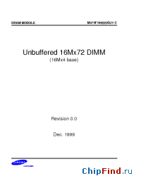 Datasheet M374F1600DJ1-C manufacturer Samsung