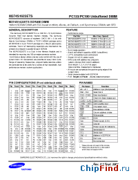 Datasheet M374S1623ETS-C7A manufacturer Samsung