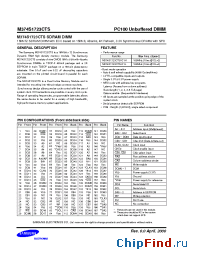 Datasheet M374S1723CTS manufacturer Samsung
