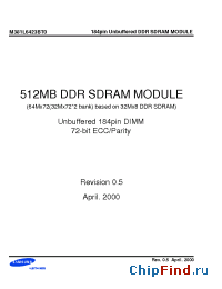 Datasheet M381L6423BT0-CLB0 manufacturer Samsung