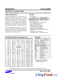 Datasheet M464S0824DT1-C1L manufacturer Samsung