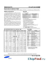 Datasheet M464S1654CTS manufacturer Samsung