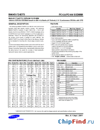 Datasheet M464S1724DTS-C7A manufacturer Samsung